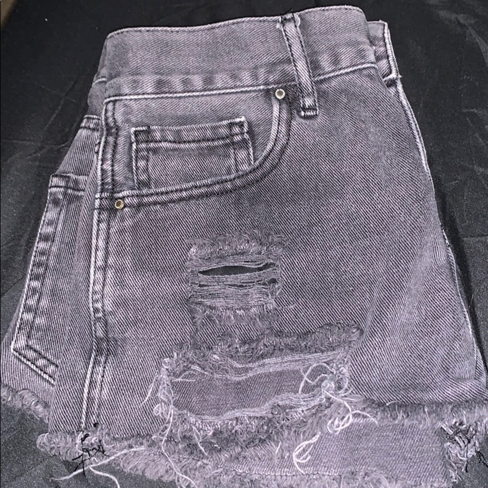 black high waisted shorts